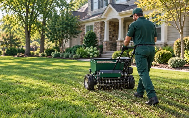 Overseeding a lawn for thicker turf